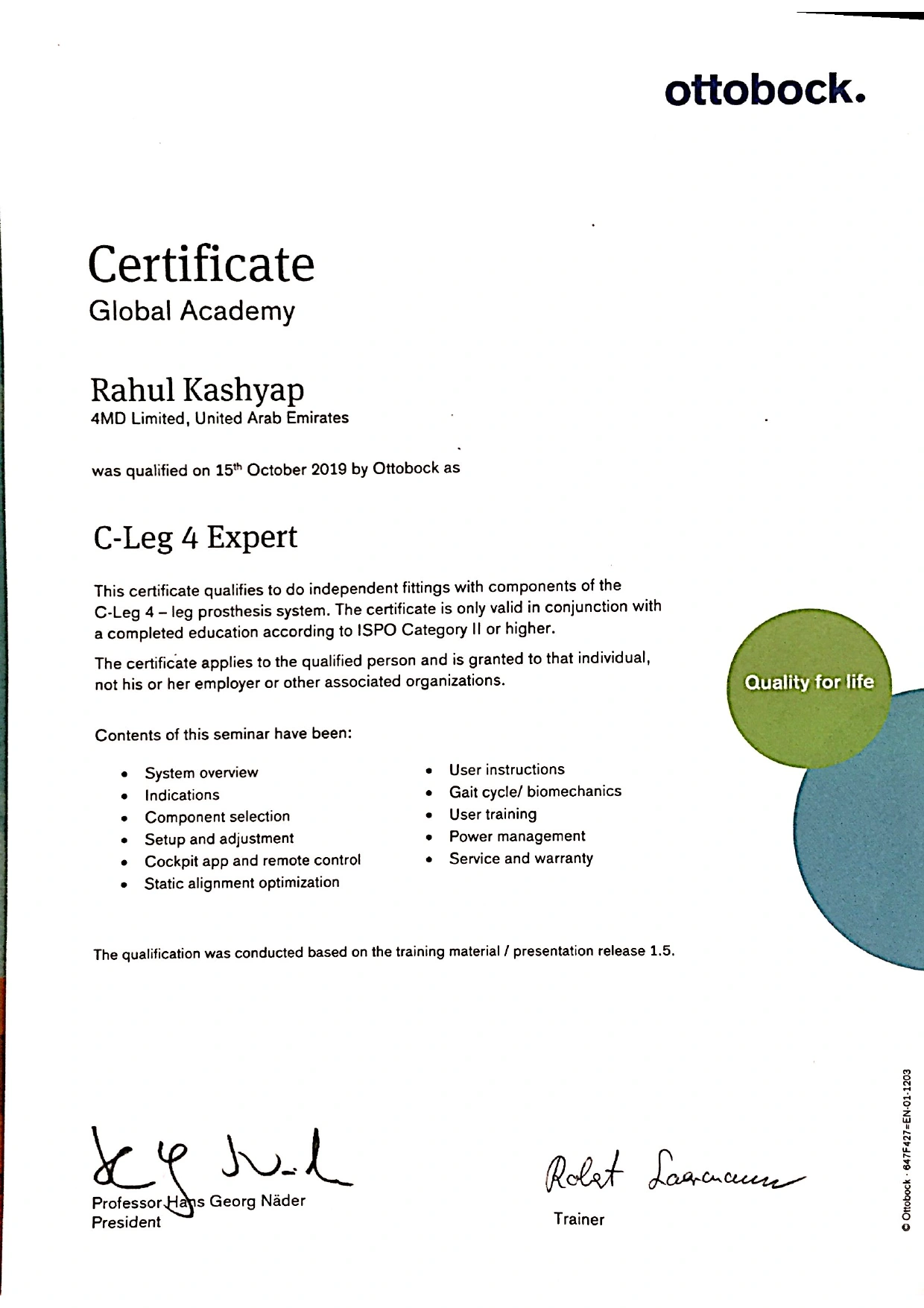 C-Leg 4 Expert — Rahul Kashyap